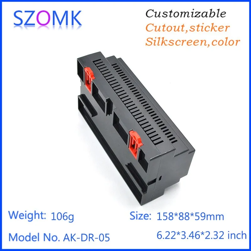 szomk din rail plastic enclosure for electronics project plastic junction box distribution box plastic housing PLC enclosure for pcb (4)