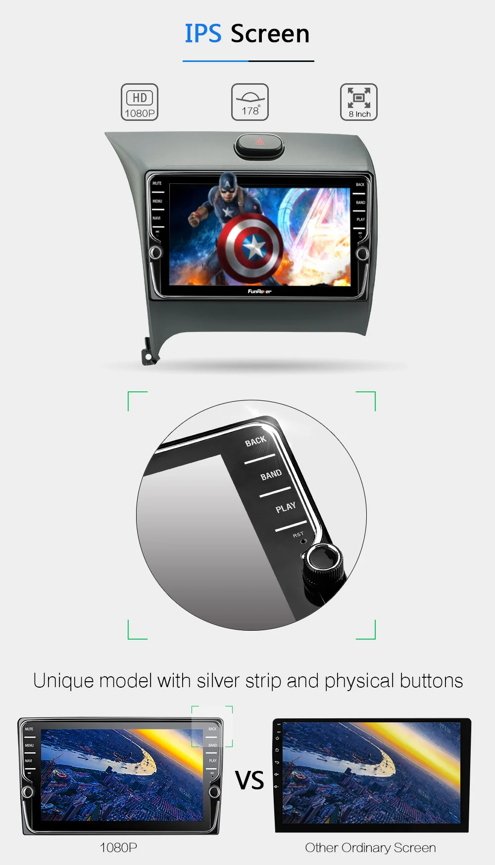 Funrover Octa 8 ядерный автомобильный радио мультимедиа Android9.0 для Kia K3 Cerato Forte 2012- Автомобильный gps навигатор Bluetooth 4GSIM без dvd