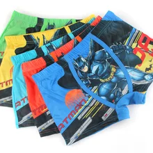 С принтом «бетмен» трусы-боксеры с героями мультфильмов, детское нижнее белье удобное дышащее нижнее белье; детские трусы-боксеры; для От 3 до 11 лет для маленьких мальчиков короткие Размеры S M L XL, 5 шт./лот