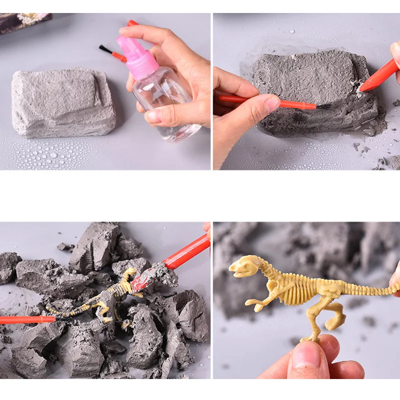 Saizhi классический Детская история образования маленький динозавр ископаемое игрушечный экскаватор наборы экологически чистые материалы