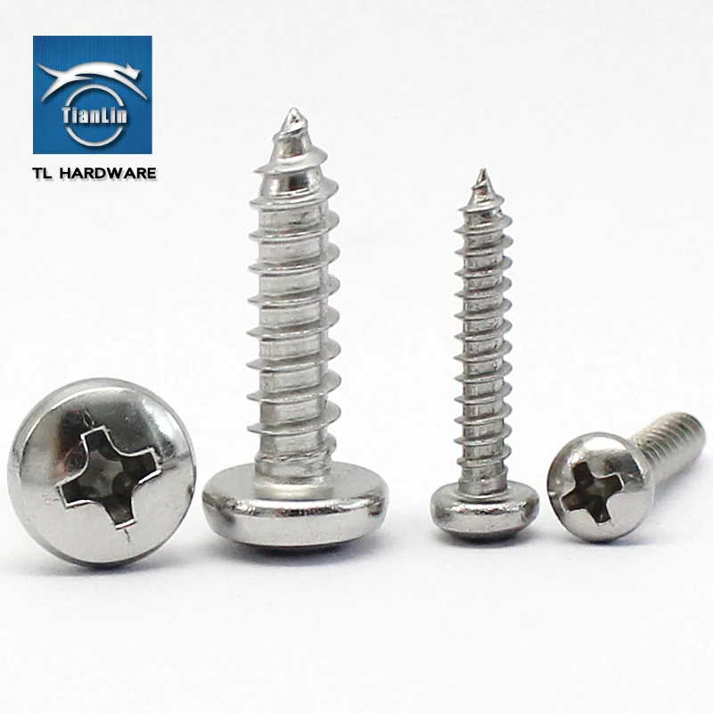 304 Stainless Steel Standoff Phillips Pan head round Self-tapping ISO7049Wood Small laptop Micro Screw Set M2.2M2.6M2.9M3.5 |