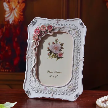 

Resin handicraft, european-style rose embossment 6 inch frame, household gifts wholesale