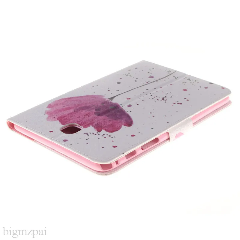 Flower PU Leather Wallet Case For Samsung Galaxy Tab A 8.0 inch T350 T351 T355 P350 SM-T355 Case Girl Boy Stand FlipTablet Cover (4)