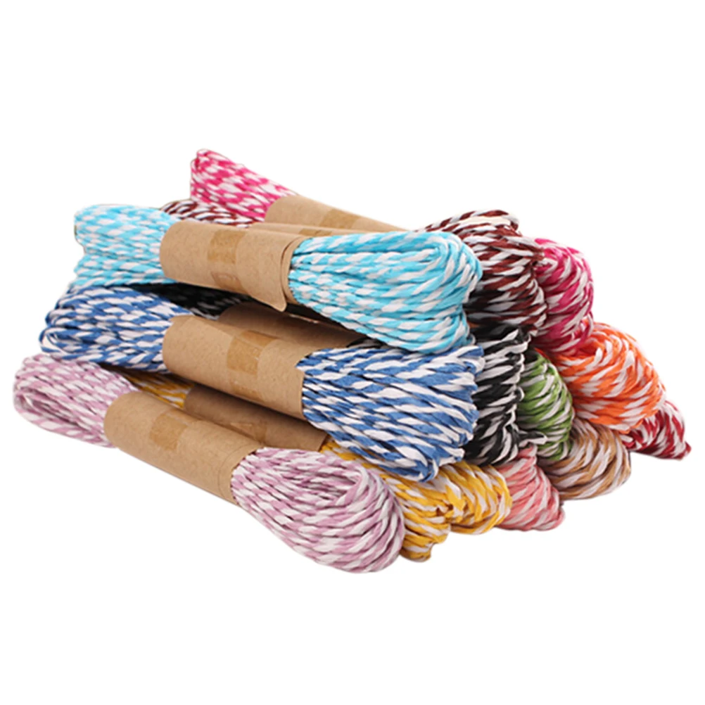 

10M 2mm DIY Twisted Paper Raffia Craft Favor Gift Wrapping Twine Rope Thread Scrapbooks Invitation Flower Decoration 11 Colors
