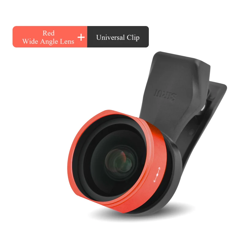 SIRUI Мобильный объектив внешняя зеркальная камера высокого разрешения Набор Универсальный объектив для мобильного телефона макро портретный объектив широкоугольный объектив рыбий глаз - Цвет: Red Wide Angle