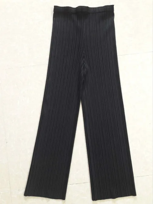Negro Básicos gris azul Nuevo Recto Legged fósforo Gratuito Envío Veces Pantalones coffee Todo Plisado Miyake Modelos qxSC7THw