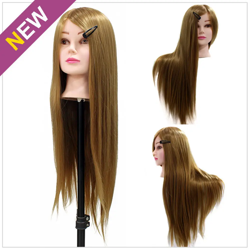 24" 50 Real Long Hair Model Hairdressing Practice Training Head