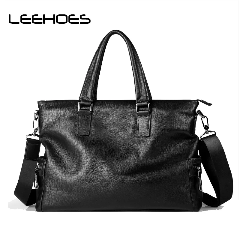 

Fashion Genuine Leather Shoulder Bags Satchel Briefcase Portfolio Men's Bag Cross Body Bag Bigs Messenger Daily Use Travel Bag