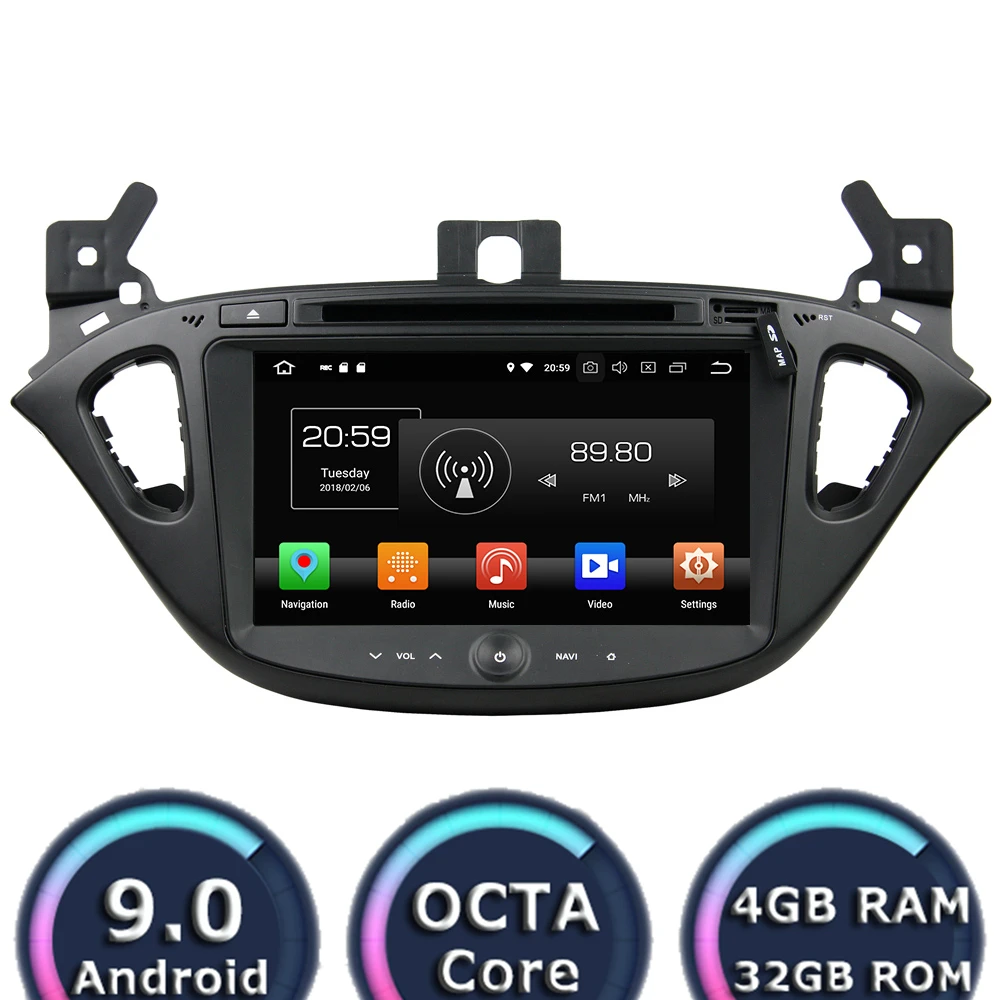 Roadlover Android 9.0 Car DVD Player Autoradio For Opel Corsa 2015 2016