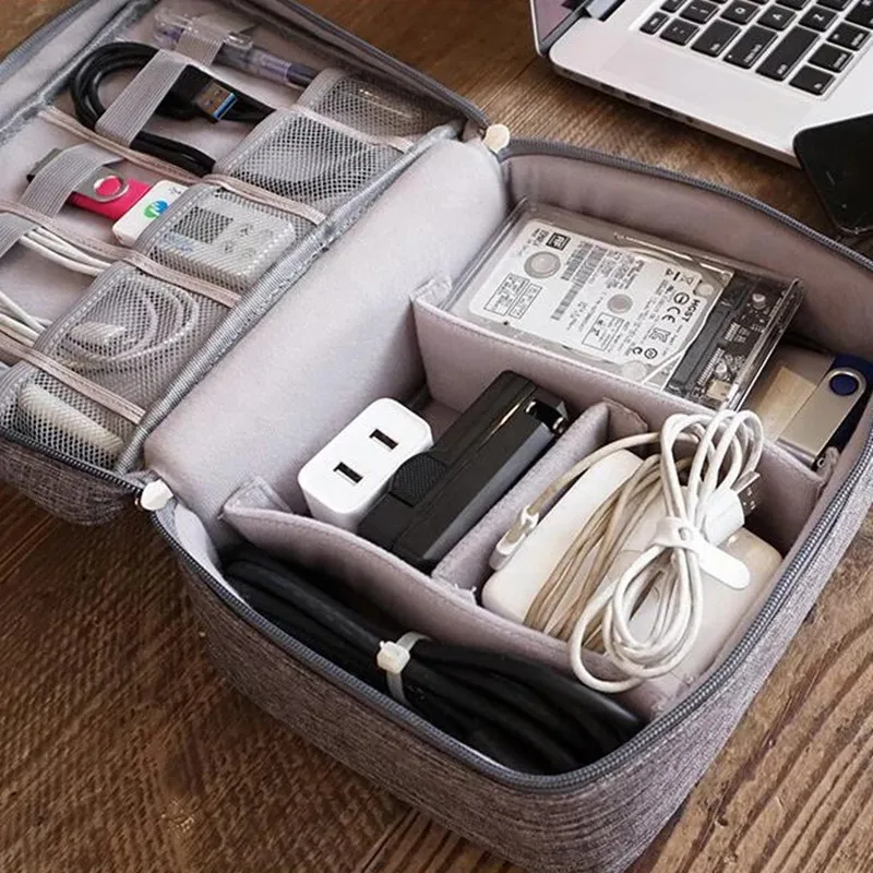 USB кабель для передачи данных наушники провод Ручка power Bank дорожная сумка для хранения для USB, телефон органайзер для кабеля зарядного устройства комплект чехол для цифрового устройства