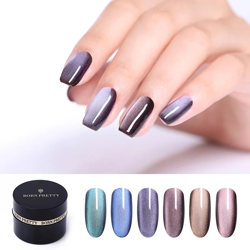 

BORN PRETTY 6ML Nail Gel Varnish UV LED Cat Eye Gel Nail Polish Magnet Hybrid Varnish Lucky Lacquer Gel Stamping Primer Base Top