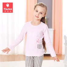 

Tinsino Girls Autumn Warm Pajama Sets Plaid Pajamas Kids Girls Spring Grid Sleepwear Children Girl Home Clothes Winter Underwear