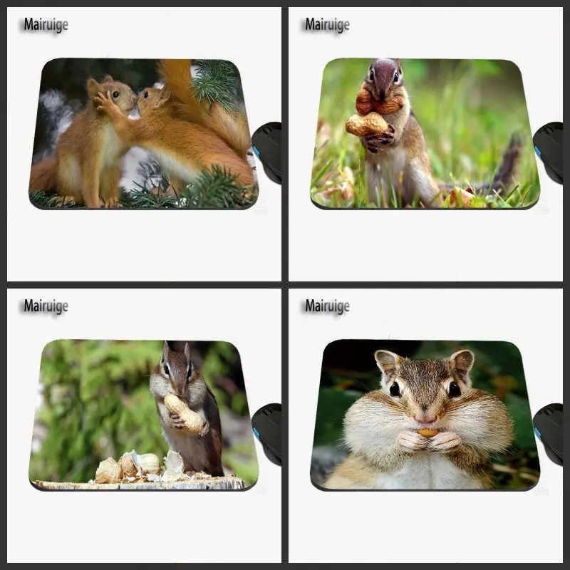 

Mairuige Professional Printing Custom Lovely Squirrel and Peanuts Character Pattern Laptop Rubber Game Mouse Pad