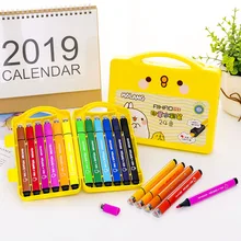 Творческих детей живопись моющийся Акварельная ручка 12/24 цвета товары для рукоделия для детей в стиле «граффити» милый подарок уплотнение школьные принадлежности