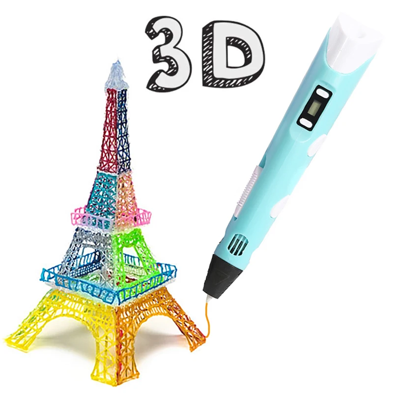 3D перо печать PLA нити 3 D принтер ручка для детей рисунок с светодиодный Canetas Criativa