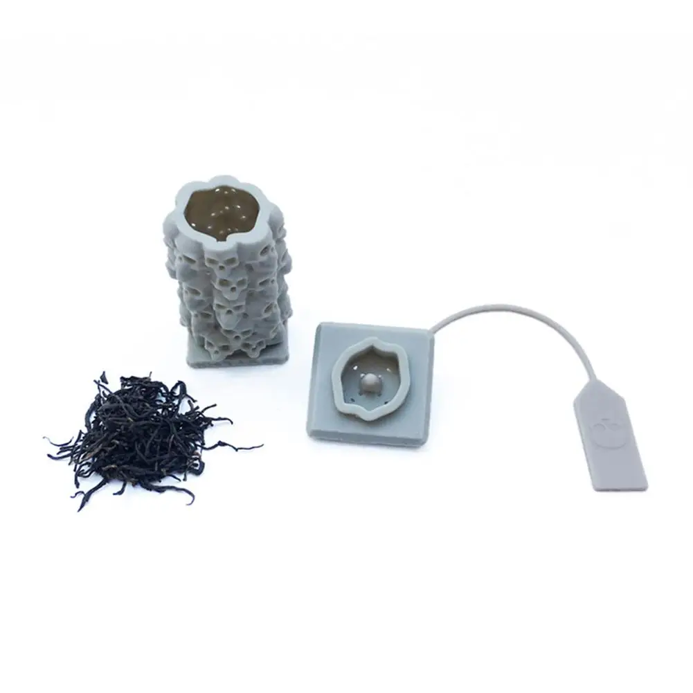 

Silicone Tea Infuser Skull Tea Strainer Spice Diffuser Reusable Filter Tool Equipment for Water Coffee Tea Accessories 40P