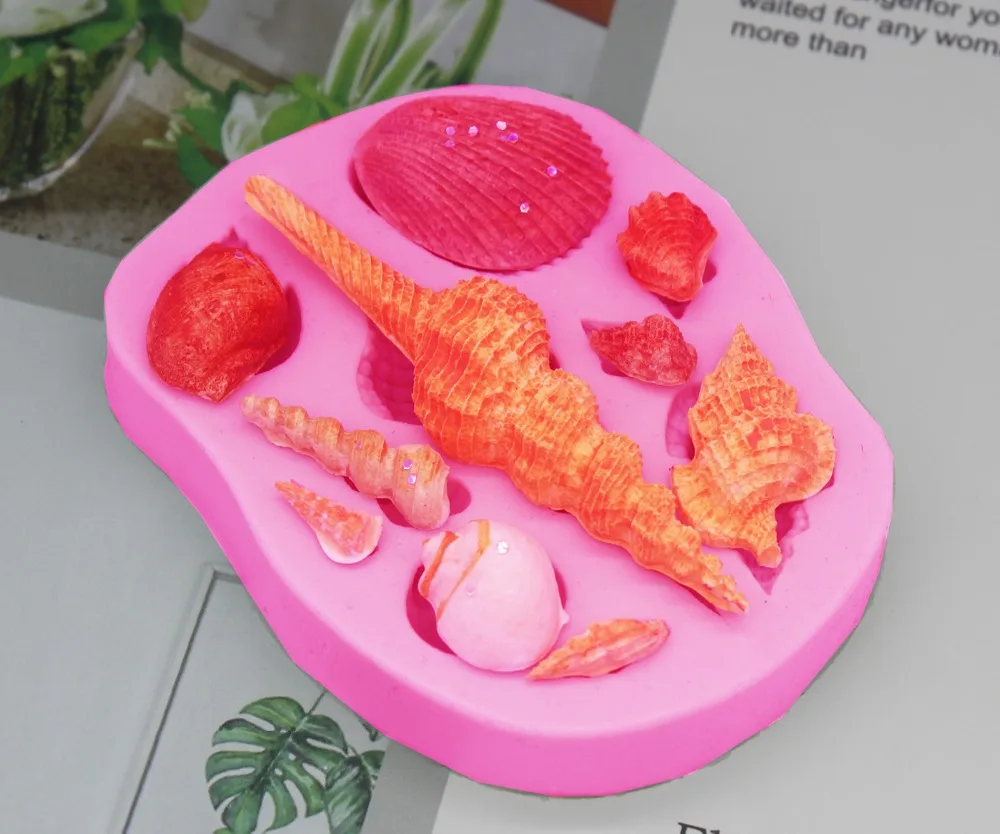P984 Conch Shell Silicone Mold Sugar Chocolate Lace Cake Decoration Mould | Дом и сад