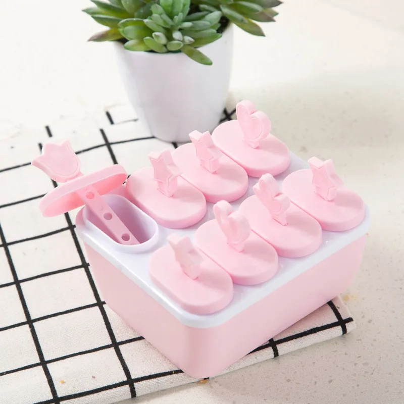 

8Pcs Lolly Mould Tray Pan Kitchen 6 Cell Frozen Ice Cube Molds Popsicle Maker DIY Ice Cream Tools Cooking tools kitchen accessor