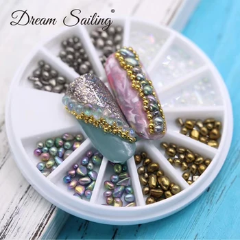 

Nail Art Decoration Unicorn Color Small Irregular Glass Beads Chameleon Stone Sparkling 3D DIY Nail Accessories Glitter