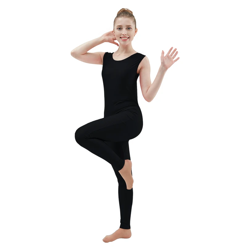 Lycra Spandex Sleeveless Bodysuits Dancewear BodySuit Gymnastics Yoga Unitard