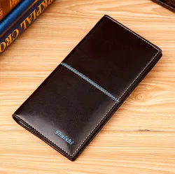 

Fashion men wallet Pu leather long wallet man purse card holder pocket tide large leisure wbg01386
