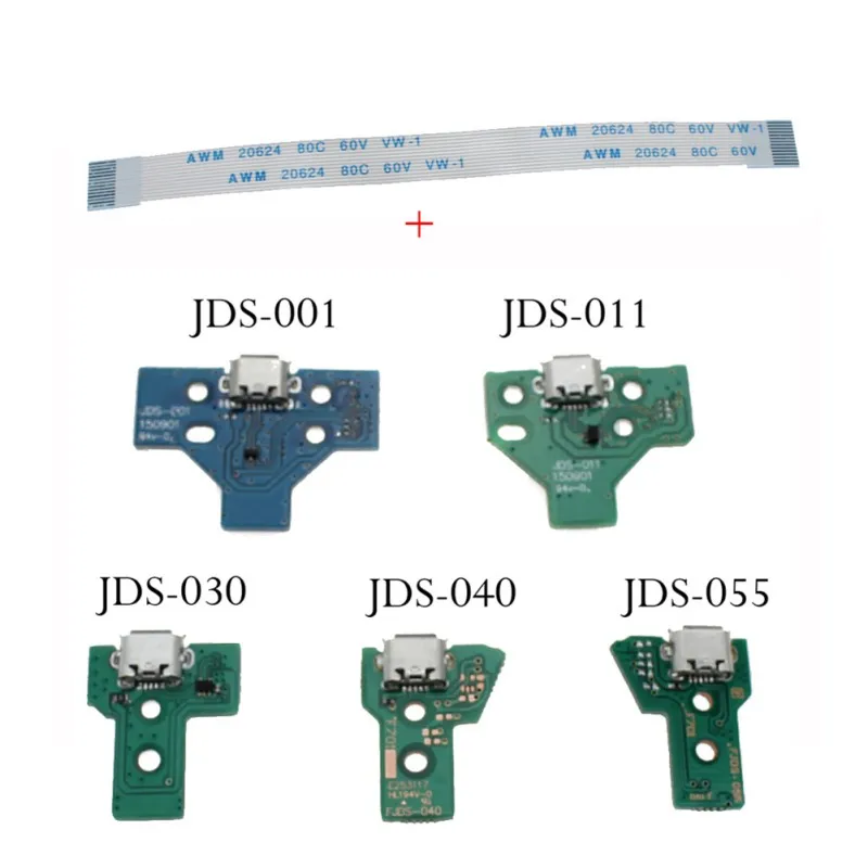 

For PS4 Controller Gamepad USB Charging Board Port Replacement for Playstation 4 Controller JDS030 JDS001 JDS011 JDS040 JDS055