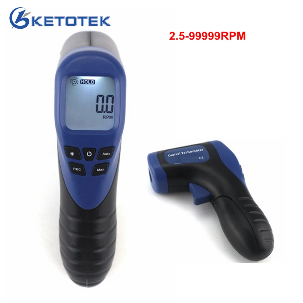 

TL-900 2.5-99999RPM Digital Laser Tachometer Non-Contact Tacho Meter RPM Speed Tester