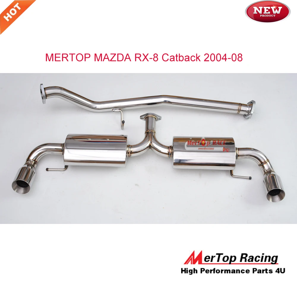 

Mertop Race Cat Back Exhaust system for RX8 RX-8 2004-08 Catback with DACAT DOWNPIPE 190 & 210HP