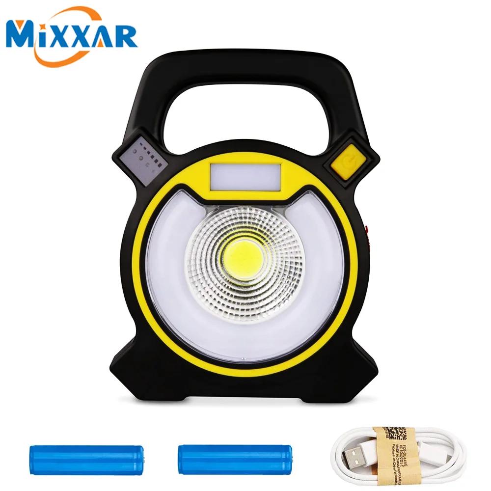 

LED COB Portable Lantern Flashlight Outdoor Dropshipping Working Camping Work Tent Light Handheld USB Rechargeable Spotlight