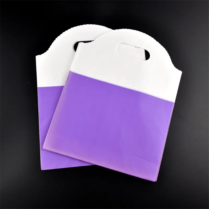 Wholesale 100pcs/lot 25x29.5cm Purple Plastic Gift Bag Favor Jewelry
