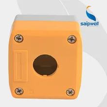 ABS водонепроницаемый переключатель коробка желтая крышка 1 отверстие кнопочная коробка 68*68*54 мм