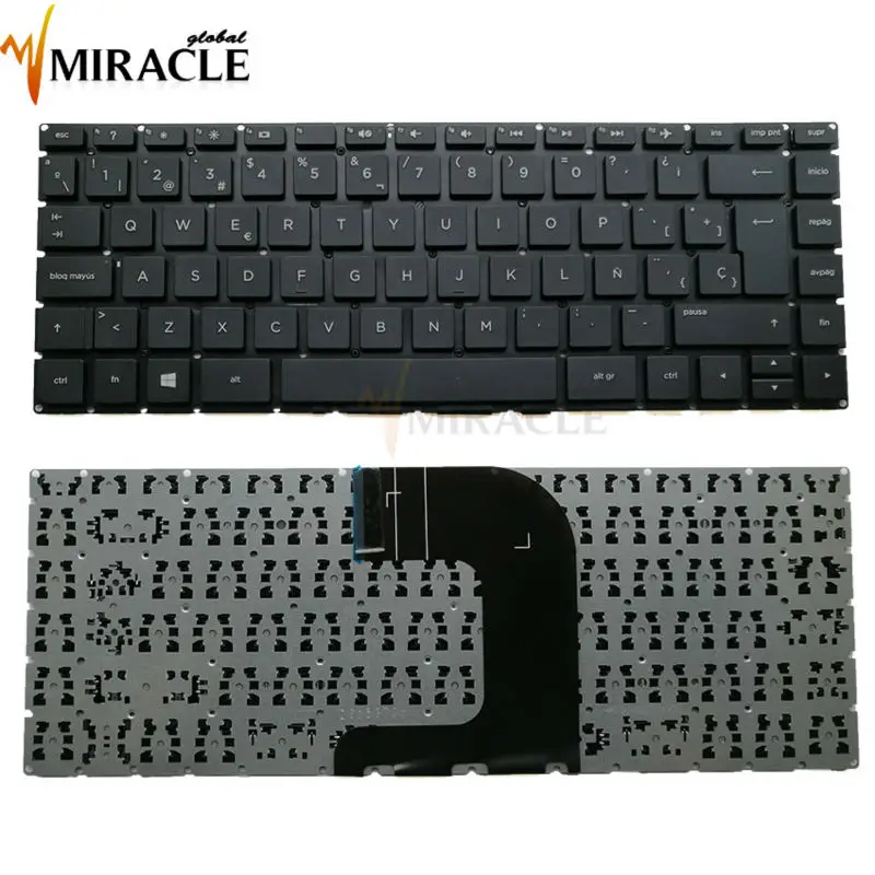SP испанская клавиатура для ноутбука HP 14-AC 240 G5 14-AF 14-AF010NR 14-AF180NR 14G-AD 14Q-AJ series black kb