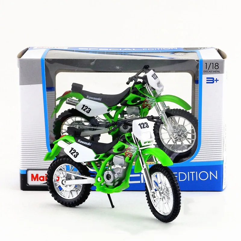 Maisto 1:18 игрушечный мотоцикл имитация мотоцикла из сплава KLX250SR модели мотоцикла детские игрушки