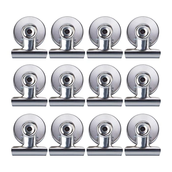 

12Pcs/set Strong Refrigerator Magnet Hook Clips Perfect Photos Kitchen Calendar Fridge Magnets for House Office Personal Use
