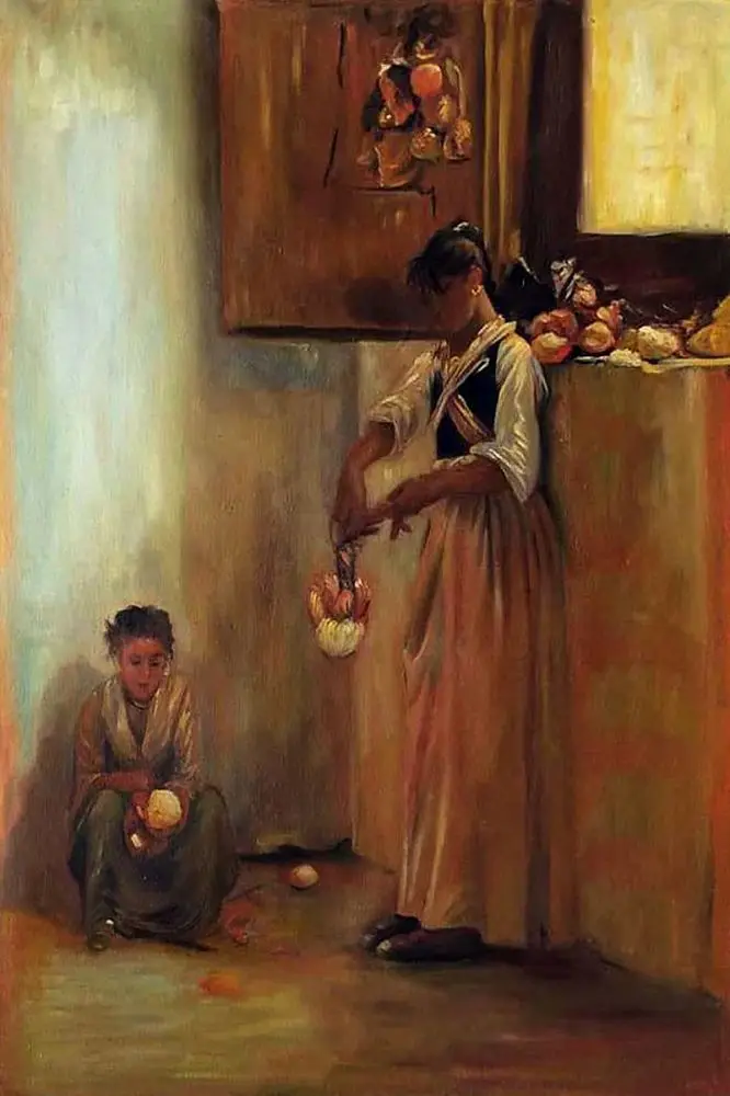 Arte Figurativa Pittura Dipinta A Mano Stringing Cipolle Di John Singer Sargent Wall Decor Pittura Di Alta Qualità