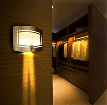 

LED Wall Lamp Wireless Stick Anywhere Battery Powered Motion Sensor Wall Light Sconces Home Decoration Lamp Closet Light