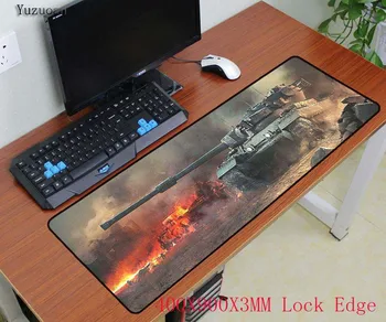 

Yuzuoan Hot World of Tanks Speed Large keyboard Lock Edge Rubber Mouse pad Computer Laptop PC Gaming Mice For CSGO LOL Play Mat