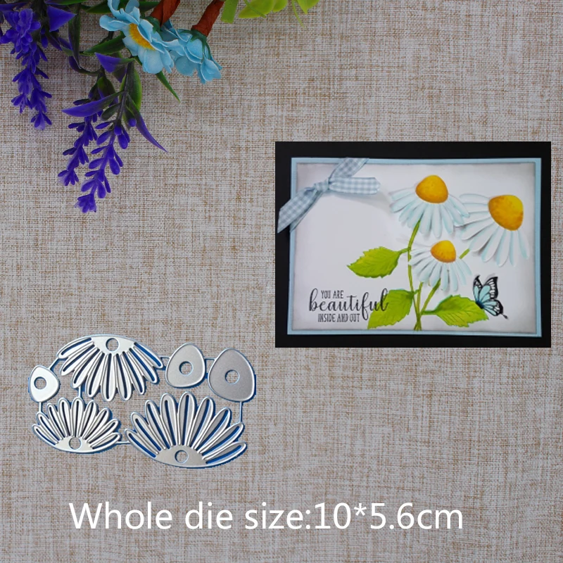 

2019 New Arrival Beautiful Flower Cutting Dies Stencil DIY Scrapbook Embossing Decorative Paper Card Knife Mould Craft 100x56mm