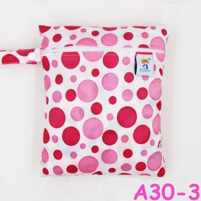 20*25 см, Pororo, один карман, влажная сумка, детская тканевая сумка для подгузников, водонепроницаемая многоразовая сумка для подгузников, маленький размер, сухая сумка для мам - Цвет: a30-3