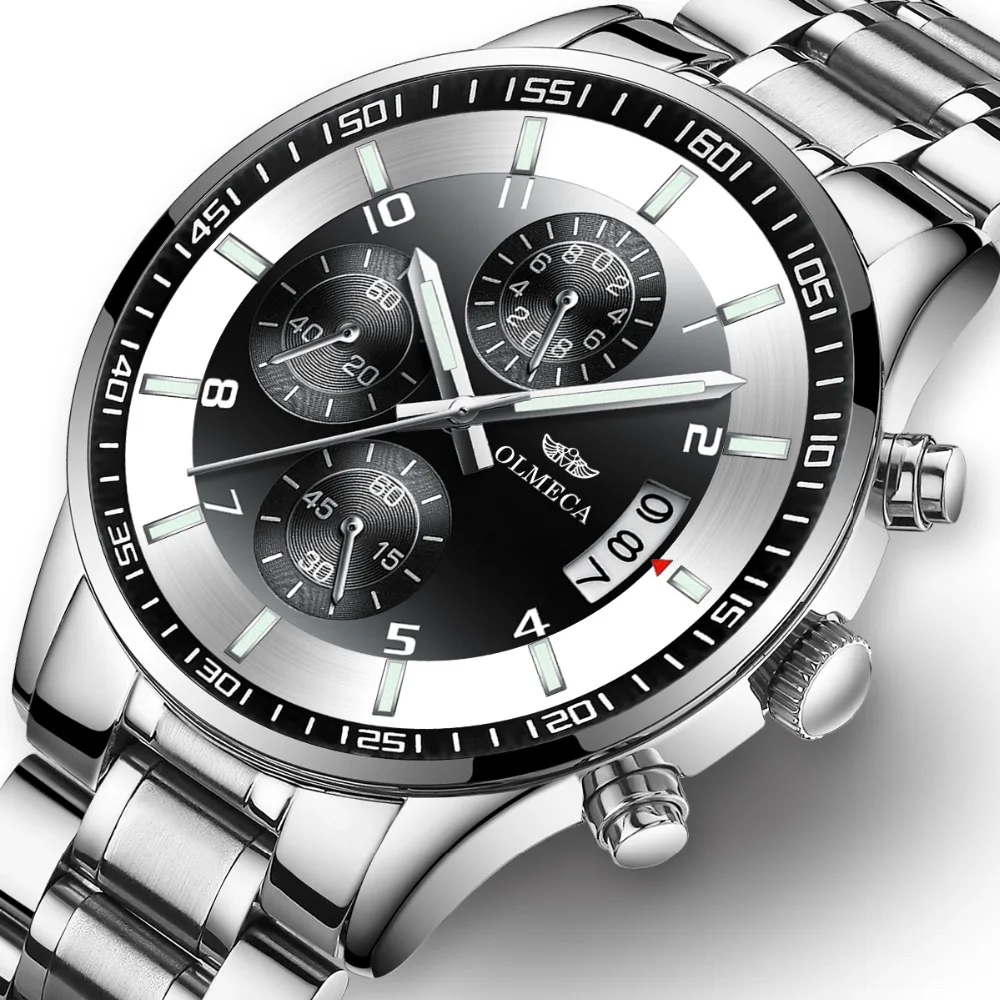

OLMECA Genuine Aristocratic Men's Watch Quartz Watch Multifunction Waterproof Sports Non-Mechanical Watch Watch Free Shipping
