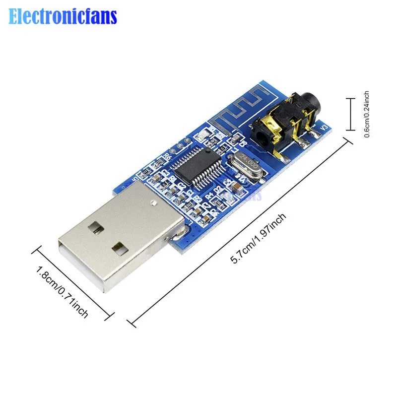 USB Bluetooth 4 0 аудио приемник беспроводной модуль голосовой плеер со светодиодной