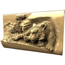 Tiger modelo 3d stl para alívio 3d, formato de stl cnc, alívio 3d, roteador stl, gravador de 3 eixos