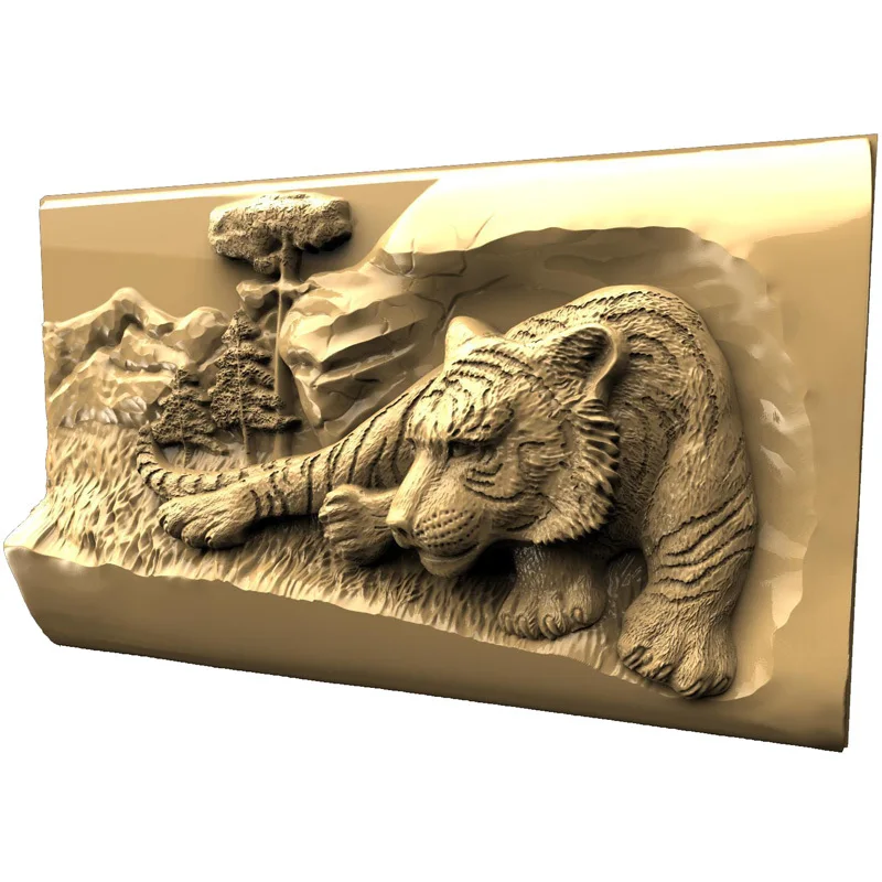 Tiger 3d модель STL рельефа для ЧПУ STL формат 3d рельефа модель STL маршрутизатор 3 оси гравер ArtCam Tiger 3d модель STL рельефа для ЧПУ STL формат 3d рельефа модель STL маршрутизатор 3 оси гравер ArtCam
