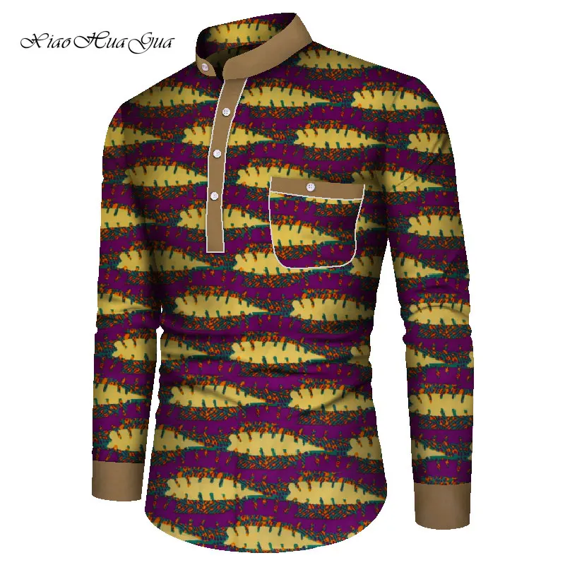 Encabeça Roupas Causais Camisas Dashiki Africano WYN861