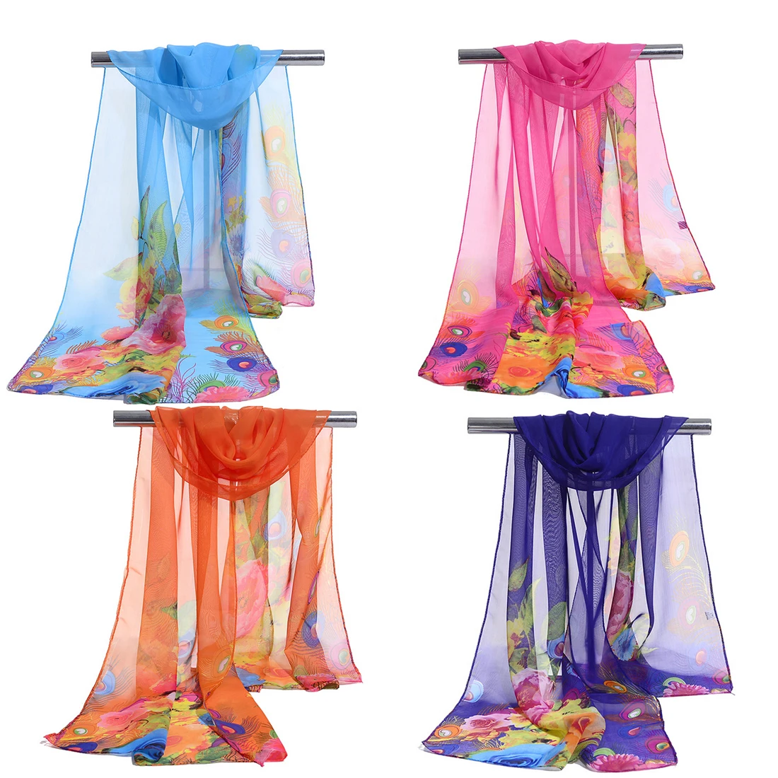 

Hot Sell Summer Scarf Women Shawl Chiffon Breathable Beach Scarf Fashion Wrap Candy Colors Scarves for Lady