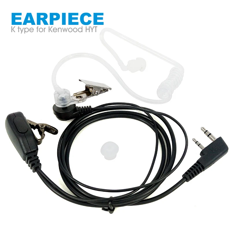 Air Acoustic Tube Mic Speaker Earpiece For Kenwood Baofeng Walkie Talkie 0