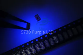 

100pcs SMD Chip 5730 5630 Purple UV LED Surface Mount SMT Ultraviolet 395nm - 400nm Super Bright Light Emitting Diode LED Bulb