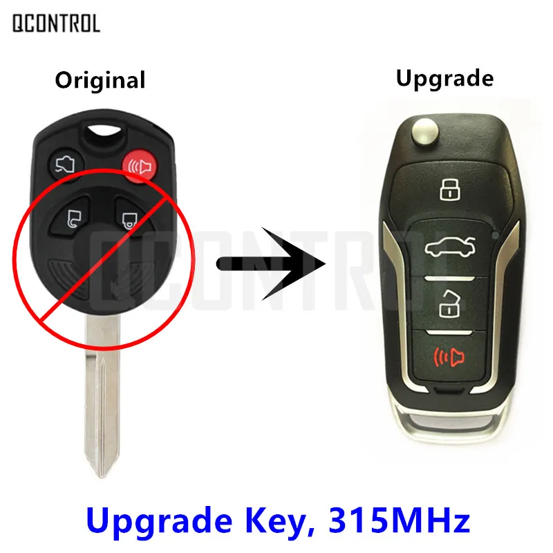 

QCONTROL Upgraded Remote Key Suit for Ford Edge Escape Five Hundred Free Style Fusion Flex Focus OUCD6000022 315MHz
