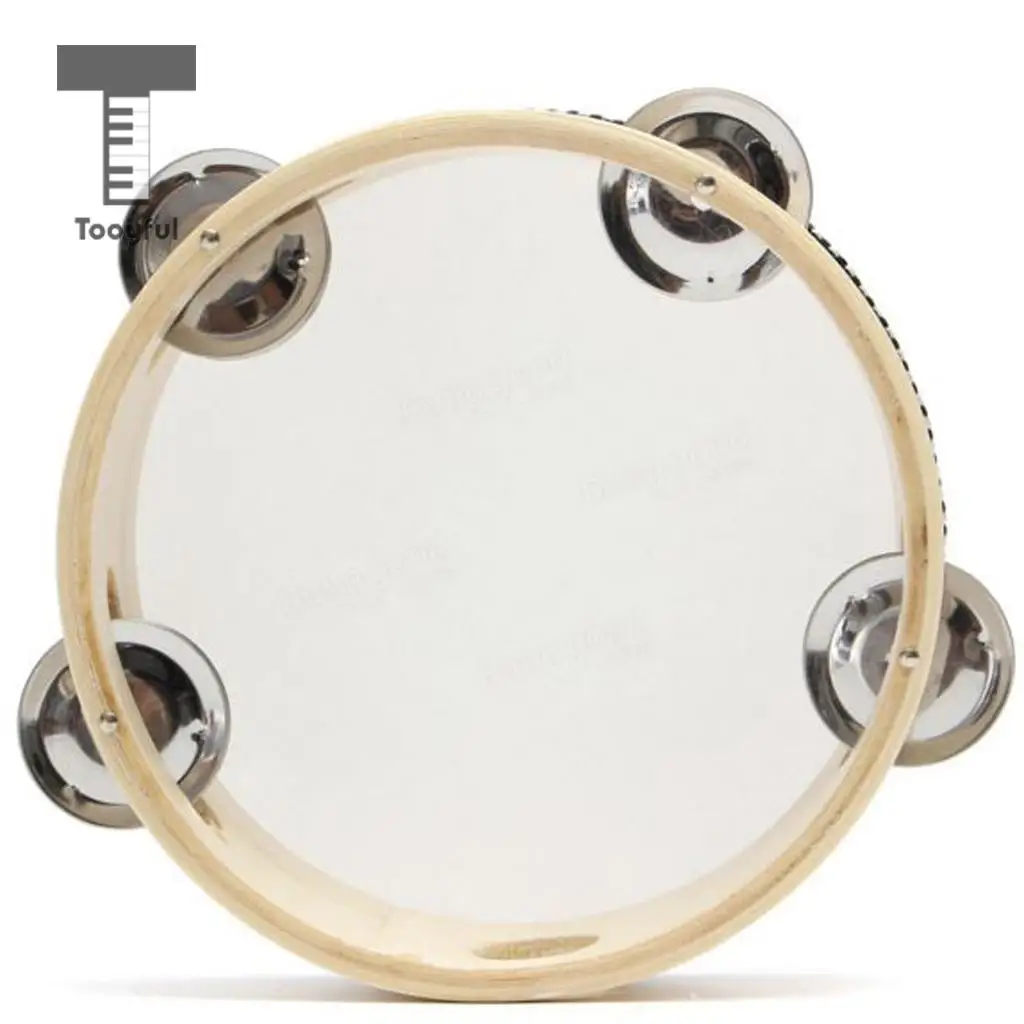 Tooyful 1 Set Handbell Cymbal + Tambourine Hand Percussion Musical Instrument Toys for Kids Baby Toddler Rattle Toys Gift	