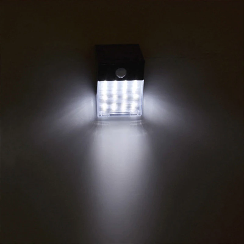 Hi-Lumix Triangle 12Leds solar led wall light PIR motion sensor IP45 Waterproof outdoor lamp Wireless White light Garden,Fence